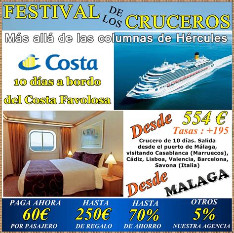 crucero con salida desde mlaga|Cruceros desde Málaga desde 269€